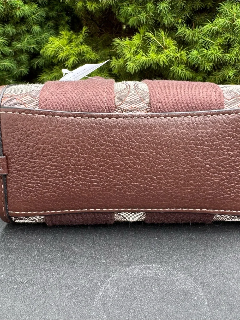 Coach Brown Signature Canvas Mini Tote with Chocolate Trim NWT - Picture 6 of 9